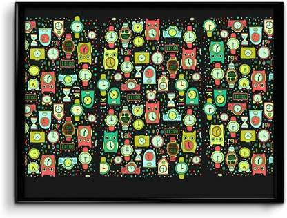 Wall Clock Anime Pattern Canvas Art