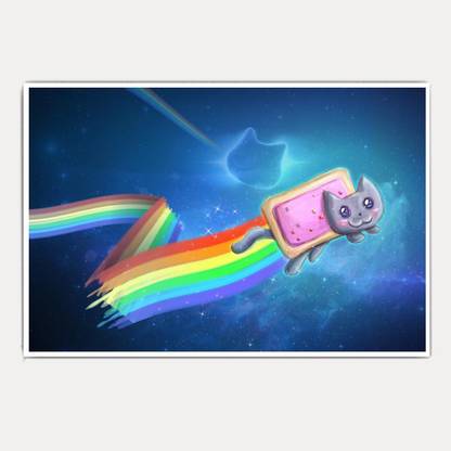 nyan cat epic jumbo size poster Paper Print