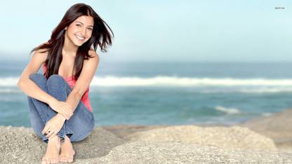 Anushka Sharma on the beach Athah Fine Quality Frameless Poster Paper Print