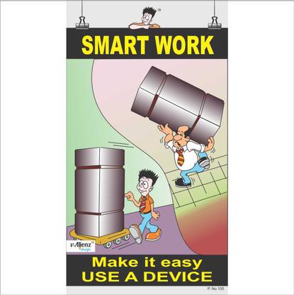 Motivational Poster-Smart Work Paper Print