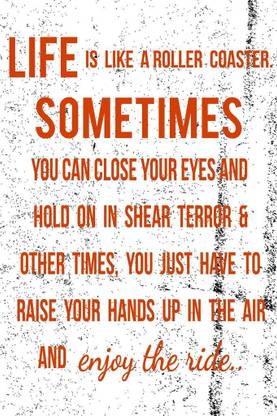 Life Is Like A Roller Coaster Paper Print
