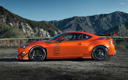 EurekaDesigns Tuned orange Toyota 86 Poster Fine Art Print