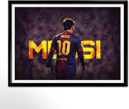 Messi "Back" Paper Print