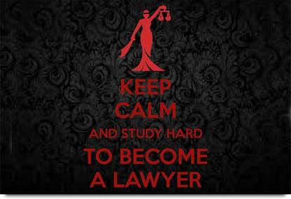 Keep Calm and Study Hard to become a Lawyer Paper Print