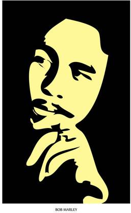 Bob Marley - Silhouette Paper Print