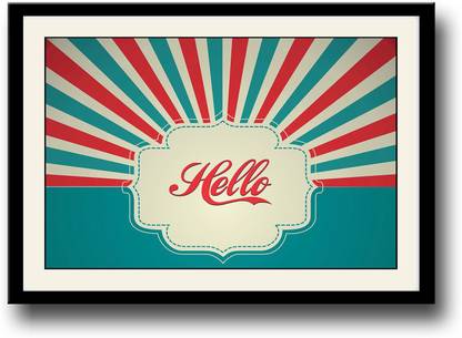 Retro hello Fine Art Print