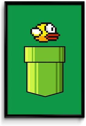 Flappy Bird Minimal Paper Print