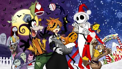 Kingdom Hearts characters Athah Fine Quality Poster Paper Print