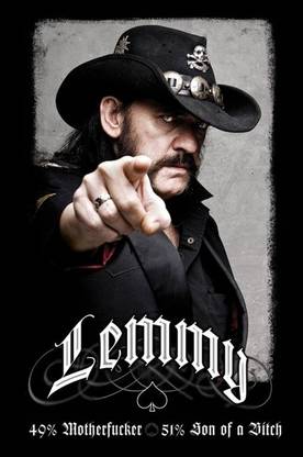Motorhead - Lemmy - 49% MOFO 51% SOB Paper Print