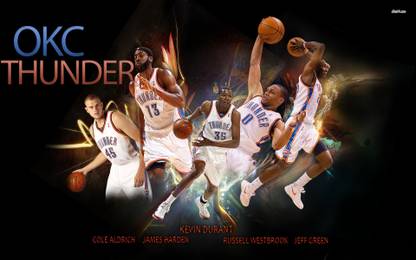 OKC Thunder Athah Fine Quality Poster Paper Print