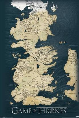 Game of Thrones - Map Paper Print