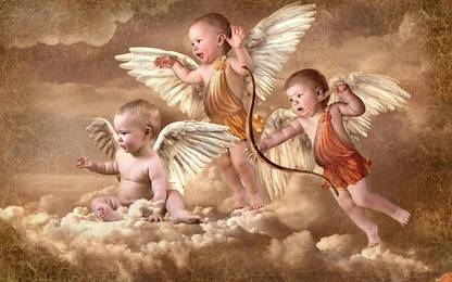 Cute Angel babies Paper Print