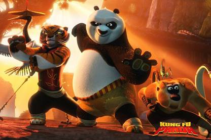 Kung Fu Panda Cartoon Poster Paper Print