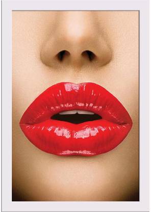Sexy Lips Beautiful Make-Up Framed Art Print Paper Print