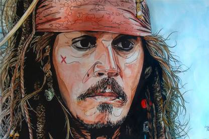 EurekaDesigns Poster Jack Sparrow Art Paper Print