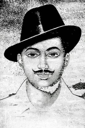 Bhagat Singh - Sketch Paper Print