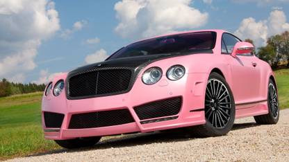 Athah Pink Bentley Continental GT Poster Paper Print