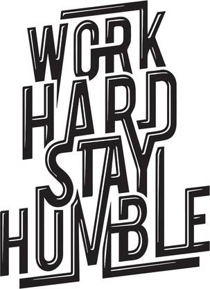 Work Hard Stay Humble' Motivational Quote Poster Paper Print