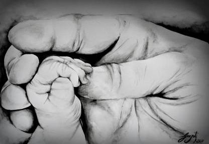 Father Son Relation | Sketch Photographic Paper