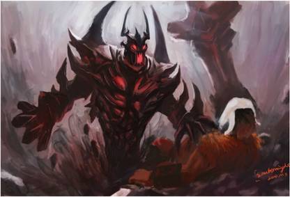 Shadow Fiend Nevermore from Dota 2 Video Game Paper Print