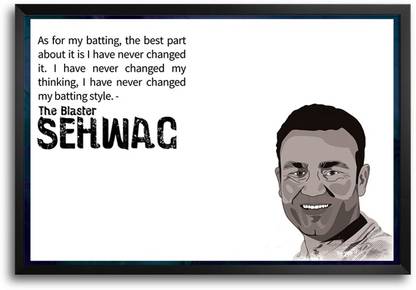 Shopmantra Virender Sehwag Quote Paper Print