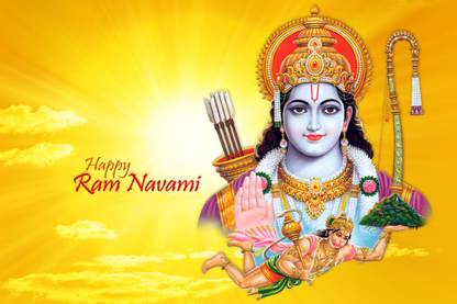 Happy Ram Navami Poster Paper Print