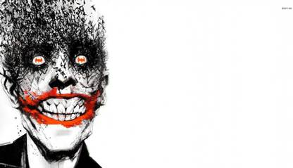 The Joker face defragmenting Athah Fine Quality Poster Paper Print