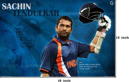 Sachin Tendulkar - 200 Runs in an ODI Paper Print
