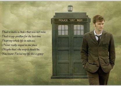 Doctor Who David Tennant Quotes Poster Paper Print