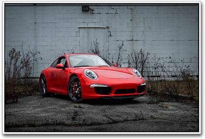 Red Porche 911 Paper Print