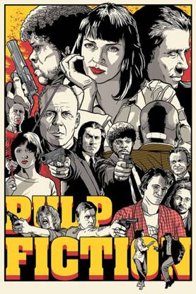 Athah Comic Poster Pulp Fiction Poster Print Rolled Paper Print