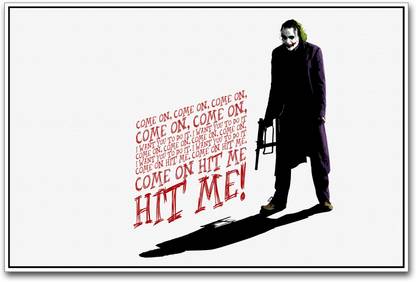 Joker Come On Hit Me Paper Print