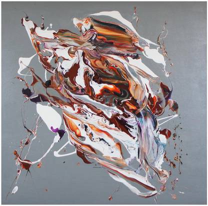 Chardi Kala Colour Splatter Framed Canvas Art