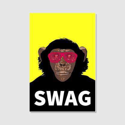 Swag Monkey Humour Rolled Canvas Canvas Art
