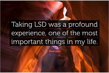 Steve Jobs LSD Quote Poster Paper Print