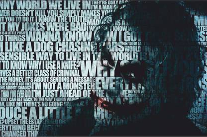 Batman The Joker Quotes Paper Print