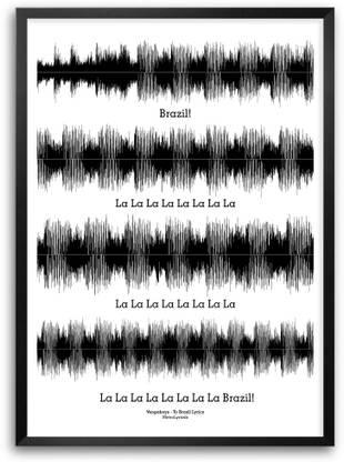 Lab No. 4 Brazil La La La Brazil Lyrics Quotes Framed Poster Paper Print