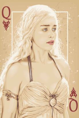 Khaleesi Queen Card Paper Print