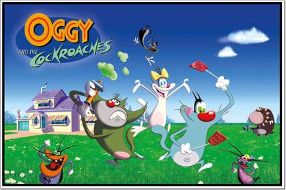 Oggy Cartoon Poster Paper Print