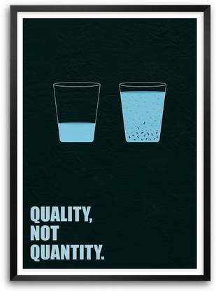 Quality Not Quantity Startup Business Quotes Paper Print