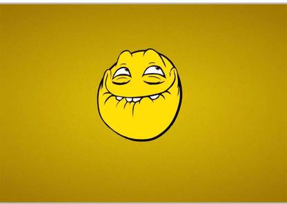 Posterhouzz Smile Trollface Paper Print