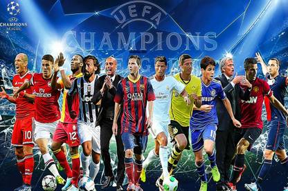 Mntc Poster Of Uefa Champions League - Soccer Star (31 Cms X46 Cms X 31 Cms, Red) Paper Print