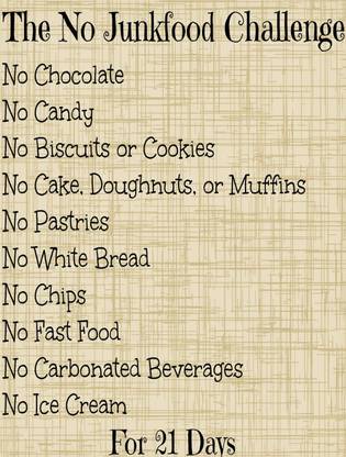 No Junk Food Challenge Paper Print