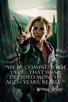 AnanyaDesigns Hermione Granger Harry Potter Deathly Hallows Quote Wall Poster Paper Print