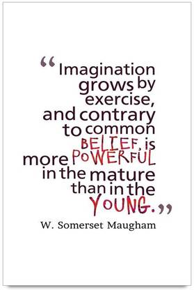 iMerch grows by exercise and quotes by W. Somerset Maugham 3D Poster
