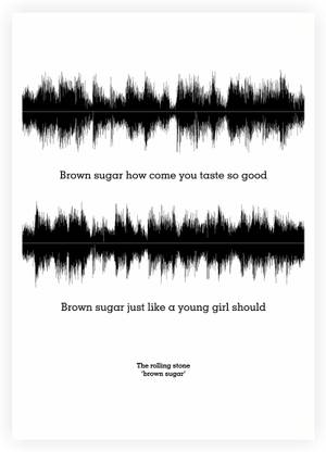 The Rolling Stone "Brown Sugar" Lyrics Quotes Paper Print