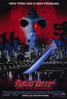 Friday the 13Th - Part 8 - Jason Takes Manha Paper Print