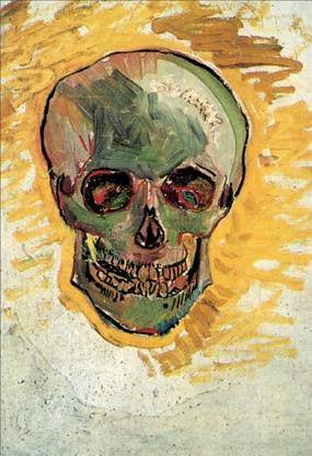 Skull Painting like poster (Non Tearable Synthetic Material) Fine Art Print