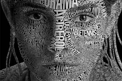 Typography Face Premium Poster Paper Print