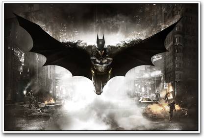 Batman Flying Paper Print